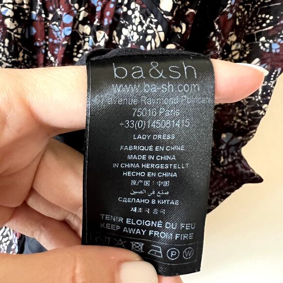 ba&sh Giani Sheer Floral Mini dress size S C3 - Picture 6 of 9